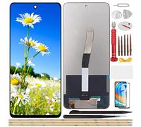 YHX-OU - Schermo LCD da 6,67" per Xiaomi Redmi Note 9s Redmi Note 9 Pro, kit di digitalizzatore touch screen con strumento di installazione + 1 vetro temperato + 1 pellicola per obiettivo (nero)