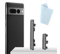YHX-OU Set di Tasti di Ricambio per Google Pixel 7 PRO Tasti Laterali per Google Pixel 7 PRO, Set di Tasti Laterali con Panno per la Pulizia degli Occhiali (Nero)