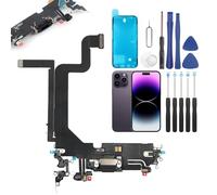 YHX-US Porta di ricarica di ricambio per iPhone 14 Pro Max USB Dock Connector Flex Cable Microfono Ricambio per iPhone 14 Pro Max A2894 A2651 A2893 A2895 con strumenti di riparazione