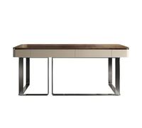 YHxFlux Scrivania per computer Scrivania direzionale moderna con spazio di archiviazione, robusta struttura in metallo, postazione lavoro for ufficio domestico cassetti per lo studio(S)