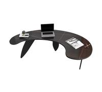 YHxFlux Scrivania per computer Scrivania moderna ad arco for ufficio domestico, tavolo for laptop con piano in pietra for scrivere, studiare e lavorare per lo studio(3XL)