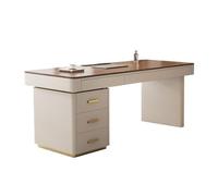 YHxFlux Scrivania per computer Scrivanie for ufficio domestico con cassetti e prese di corrente, tavolo moderno da lavoro/scrittura/studio schedario per lo studio(XXL)