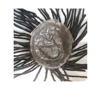 YHxFlux Toupee - Parrucca afro con doppio nodo e dreadlocks, per uomo, base in pelle, capelli umani intrecciati, parrucche maschili da uomo(1B, 7 x 10)