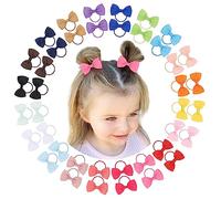 YHXX YLEN Elastici per capelli con fiocchi per bambini - 2 pollici elastico per coda di cavallo, piccoli elastici per capelli per neonati, ragazze, accessori per capelli, 40 pezzi