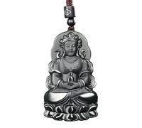 YHYQiFei Hetian Jade Natural nefrite jade quan yin Ciondolo Amuleto intagliato a mano Buona fortuna Amuleto Giada Gioielli Feng Shui cinese, Giada etiana, Ciondolo in giada hetian nefrite naturale