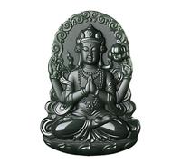YHYQiFei Hetian Jade Natural nefrite jade quan yin Ciondolo Amuleto intagliato a mano Buona fortuna Amuleto Giada Gioielli Feng Shui cinese, Giada etiana, Ciondolo in giada hetian nefrite naturale