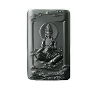YHYQiFei Hetian Jade Natural nefrite jade quan yin Ciondolo Amuleto intagliato a mano Buona fortuna Amuleto Giada Gioielli Feng Shui cinese, Giada etiana, Ciondolo in giada hetian nefrite naturale