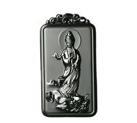 YHYQiFei Hetian Jade Natural nefrite jade quan yin Ciondolo Amuleto intagliato a mano Buona fortuna Amuleto Giada Gioielli Feng Shui cinese, Giada etiana, Ciondolo in giada hetian nefrite naturale