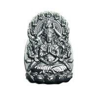 YHYQiFei Hetian Jade Natural nefrite jade quan yin Ciondolo Amuleto intagliato a mano Buona fortuna Amuleto Giada Gioielli Feng Shui cinese, Giada etiana, Ciondolo in giada hetian nefrite naturale