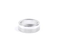 yhyttr Anello di copertura del pulsante del pomello del cambio, adatto for Ford, Maverick 2022-2025 Anello di protezione per manopola AC del veicolo(Silver)