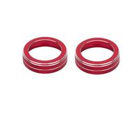 yhyttr Pulsante interruttore controllo clima AC adatto for Nissan Rogue X-Trail Qashqai 2014-2018 Anello di protezione per manopola AC del veicolo(Red)