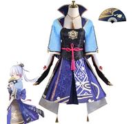 YIAIU Costume cosplay Anime Klee Hutao Genshin Impact Tutti i personaggi Cosplay Uniforme Set Halloween Party Outfit, Kamisato Ayaka, XXX-Large