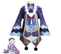 YIAIU Costume per cosplay, costume anime Klee Hutao Genshin Impact, per tutti i personaggi, set di uniformi per feste di Halloween (Qiqi, L)