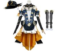 YIAIU Costume per cosplay dell'anime Klee Hutao Genshin Impact, set di uniformi per tutti i personaggi, per feste di Halloween (blu navy, L)