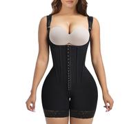 YIANNA Body Snellente Contenitivo Donna con Acciaio Stecche Pancera Modellante Guaina Contenitiva Shapewear Fajas Colombianas Bodysuit Nero XL 7306