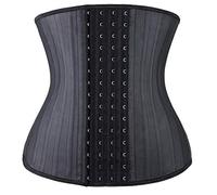 YIANNA Corsetto Donna Stringivita Modellante Dimagrante Pancera Contenitiva Pancia Piatta Latex Waist Trainer Bustino Contenitivo Body Shaper Nero M 11787