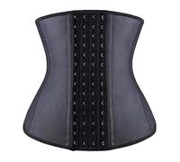 YIANNA Corsetto Modellante Donna Dimagrante Stringivita Pancera Contenitiva Pancia Piatta Latex Waist Trainer Corpetto Contenitivo Body Shaper Nero 2XL 11788