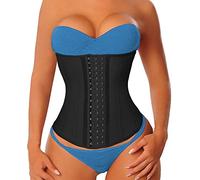 YIANNA Donna Corsetto Stringivita Modellante Dimagrante Pancera Contenitiva Corpetto Body Shaper Contenitivo Waist Trainer Nero 110688 Size 2XL