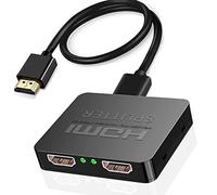 Yiany - Splitter HDMI 1 in 2 Out, 4K 3D 1080P HDMI 2.0 Splitter per doppio monitor, supporta MacBook, Xbox, PS4, PS3, lettore Blu-Ray, DVD, HDTV