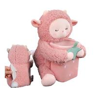 Yianyal 2 in 1 porta per auto, pattumiera automobilistica con animali dei cartoni animati, per auto divertenti, pattumiera creativa per auto, viaggi,