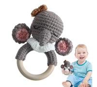 Yianyal Baby Rattle Teether giocattolo, giocattolo shaker per bambini | Crochet fatti a mano Rattle | Giocattolo educativo rilassante per teether, decorazioni per baby shower imbottina per ragazzi