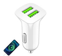 Yianyal Caricabatteria da auto a ricarica rapida, caricatore USB da auto portatile, ricarica il caricatore del telefono 'automobile, caricatore da auto USB 5 V3.1 A, 2 porte, ricarica rapida, per