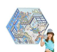 Yianyal Cartoni animati paesaggistico, scena adesiva 3D | Decal in miniatura della casa della cabina,Portatile Scena in miniatura 3D Adesivi per la famiglia, gli amici, le ragazze