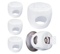 Yianyal Coperchio di blocco del pulsante della porta, coperchi del pulsante della porta di sicurezza | Protezione del pulsante della porta di sicurezza per - 4 eleganti coperchi della maniglia della