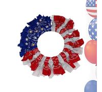 Yianyal Corona Patriottica, Corona del Giorno 'Indipendenza,Corona Patriottica per la Porta d'ingresso - 4 luglio Decorazione Murale Garland per il Giardino del Cammino del Balcone all'aperto