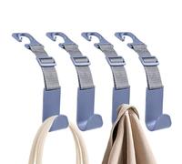 Yianyal Ganci per Poggiatesta Auto - Ganci per Poggiatesta Posteriore - 4 Pezzi Regolabili Organizzatore di per Borse Abbigliamento Cappotti