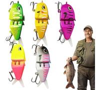 Yianyal Glide Esche per la Cattura di Artificiale Esca Morbida Articolata A Immersione Lenta 5 Pezzi per Pitching in Acqua Salata per Kayak e Acqua per Trota