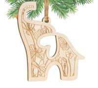 Yianyal Ornamenti di elefanti per la fratellanza, amicizia Ornamento di elefante - Decorazione bondable di elefante in legno con carta di storia | Aggiunta stagionale, decorazione speciale di