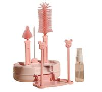 Yianyal Pulitore per biberon da viaggio | Spazzola detergente compatta per biberon da viaggio | Accessorio lavabile per bottiglie di bicchieri e tazze da bere