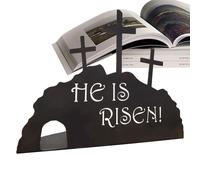 Yianyal Scena di risurrezione di Gesù, Set di scene di risurrezione - Centro tavolo a molla in metallo vuoto per artigianato - Decorazione scena di risurrezione interna per chiesa, Luogo di