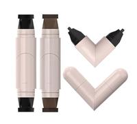 YIBABY Set di 2 eyeliner pieghevoli in gel, a doppia punta, per ali perfette, strumento per eyeliner impermeabile, a prova di sbavature, per principianti (nero + marrone)