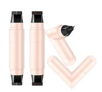 YIBABY Set di 2 eyeliner rotanti con ala, gel monopezzo, set di matite per eyeliner, ad asciugatura rapida, a prova di sbavature e impermeabile, strumento per principianti (nero e marrone)