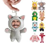Yibairui 3D Face Personalized Keychain - Custom Photo Keychain for Girls & Women, Hanging Ornament for Backpack, Bag, Keys (13cm)