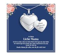 YIBONIKA Ciondolo a forma di cuore con scomparto segreto per donne, gioiello con incisione come regalo per mamma, nonna, zia, nipote, figlia, sorella, regulär, Acciaio inossidabile, Non pietra