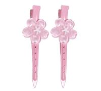 YIBOZI 1 paio (2 pezzi) di fermagli per capelli a forma di fiore, per ragazze, presa sicura, con petali realistici, comodo design in resina per una lunga durata