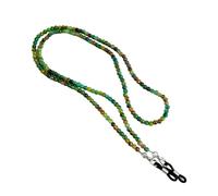 YIBOZI Catena per occhiali con perline in vetro stile cinese, design retrò, leggera, comoda da indossare tutti i giorni