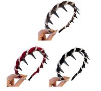 YIBOZI Cerchietti per capelli, 3 pezzi, delicati strass e perle artificiali, eleganti fasce per capelli per donne e ragazze, accessori per capelli alla moda