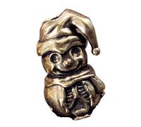 YIBOZI Ciondolo artistico unico in metallo a forma di pupazzo di neve, per paracord e appassionati di gioielli fai da te