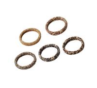 YIBOZI Elastici in gomma ad alta elasticità, confezione da 5 pezzi, ad alta elasticità, con stampa, delicati elastici per capelli in tessuto antiscivolo, per donne e ragazze, per lo styling quotidiano