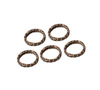 YIBOZI Elastici in gomma ad alta elasticità, confezione da 5 pezzi, ad alta elasticità, con stampa, delicati elastici per capelli in tessuto antiscivolo, per donne e ragazze, per lo styling quotidiano