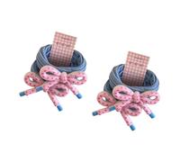 YIBOZI Elastico per capelli con fiocco floreale, 2 pezzi, in resina, antiscivolo, leggero, accessorio per capelli per donne e ragazze