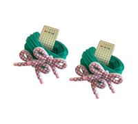 YIBOZI Elastico per capelli con fiocco floreale, 2 pezzi, in resina, antiscivolo, leggero, accessorio per capelli per donne e ragazze