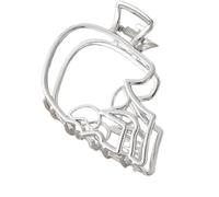 YIBOZI Elegante fermaglio per capelli a forma di teschio traforato leggero pratico accessorio in metallo per donne uomini punk moda decorazione per capelli