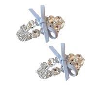 YIBOZI Fermaglio per capelli 2 pezzi con strass scintillanti fiocco clip per capelli per donna elegante lega forcine moda fermagli per feste matrimonio uso quotidiano