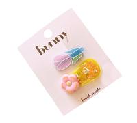 YIBOZI Fermaglio per capelli, 2 pezzi per ragazze con stampa floreale scintillante glitter design morbido clip laterale per bambini accessori da indossare tutti i giorni