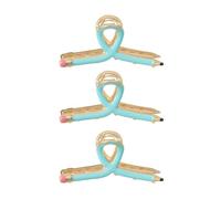 YIBOZI Fermaglio per capelli a forma di matita, 3 pezzi, a forma di matita, per insegnanti, accessori per aule scolastiche, accessori per lo styling dei capelli, accessorio per lo styling dei capelli